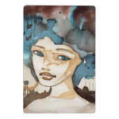 Mini Porte-bloc Femme bleue (Dos)
