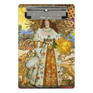 Mini Porte-bloc Femme Vintage Soleil Doré : Art Collage Zodiaque L