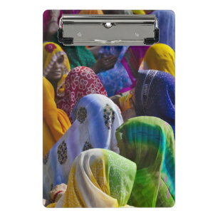 Mini Porte-bloc Femmes en saris colorés se rassemblent