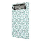 Mini Porte-bloc Feuille Damask Motif Turquoise (Angle2)