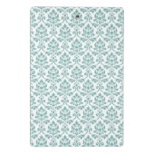 Mini Porte-bloc Feuille Damask Motif Turquoise (Dos)