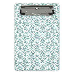 Mini Porte-bloc Feuille Damask Motif Turquoise