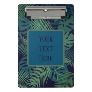Mini Porte-bloc feuille de palmier foncé tropical moderne, fig jun