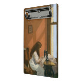 Mini Porte-bloc Fille à une machine à coudre (par Edward Hopper) (Angle2)
