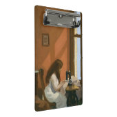 Mini Porte-bloc Fille à une machine à coudre (par Edward Hopper) (Incliné)