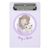 Mini Porte-bloc Fille & Kitty Enfants personnalisables (Devant)