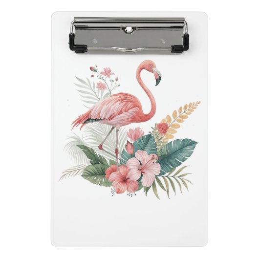 Mini Porte-bloc Flamant aux fleurs (Devant)