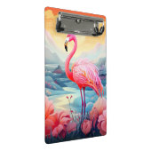 Mini Porte-bloc Flamant Tropical avec Fleurs (Incliné)