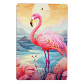 Mini Porte-bloc Flamant Tropical avec Fleurs (Dos)