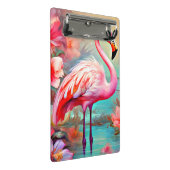 Mini Porte-bloc Flamants roses roses dans un lac avec fleurs-20231 (Incliné)