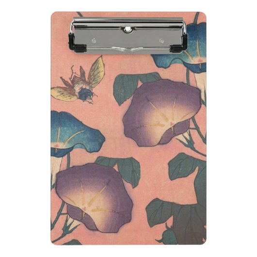 Mini Porte-bloc Fleur d'abeille rose classique Hokusai Art (Devant)