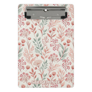 Mini Porte-bloc Fleur de cerisier rose, Floral et Motif Feuille