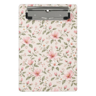 Mini Porte-bloc Fleur de cerisier rose tendre motif floral sans co