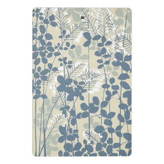 Mini Porte-bloc Fleur de feuille bleue asiatique japonaise (Dos)