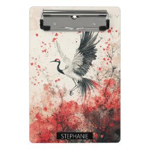 Mini Porte-bloc Fleur de Grue Cramoisi Lavis d'Encre (2)