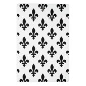 Mini Porte-bloc Fleur de Lis Motif, Royal French, Noir sur Blanc (Dos)