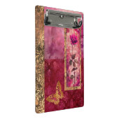 Mini Porte-bloc Fleur de style rose rose chaud (Incliné)