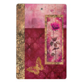 Mini Porte-bloc Fleur de style rose rose chaud (Dos)