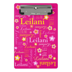 Mini Porte-bloc Fleur graphique couleur jaune rose sur mesure Leil