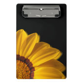 Mini Porte-bloc Fleur jaune sur arrière - plan noir (Devant)