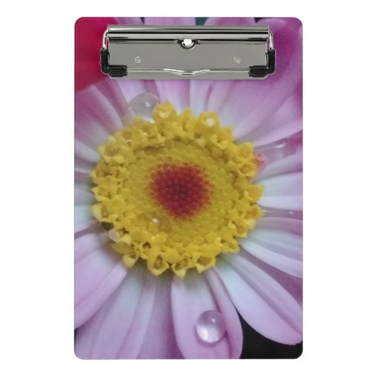 Mini Porte-bloc Fleur rose et jaune (Devant)