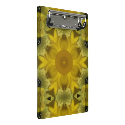 Mini Porte-bloc Fleur soleil éclate dorée (Incliné)