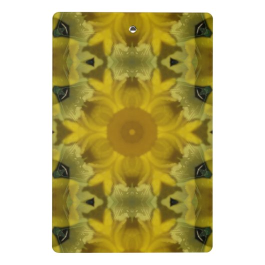 Mini Porte-bloc Fleur soleil éclate dorée (Dos)