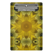 Mini Porte-bloc Fleur soleil éclate dorée (Devant)