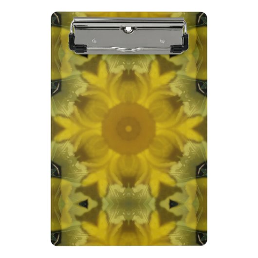 Mini Porte-bloc Fleur soleil éclate dorée (Devant)