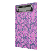 Mini Porte-bloc Fleurs abstraites bleu rose transparent + vos idée (Angle2)