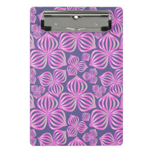 Mini Porte-bloc Fleurs abstraites bleu rose transparent + vos idée