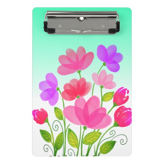 Mini Porte-bloc Fleurs aquarelles Design-42704 (Devant)