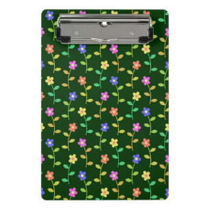 Mini Porte-bloc Fleurs colorées, Motif Floral, Verdure, Boho