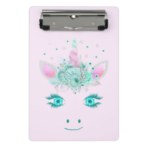 Mini Porte-bloc Fleurs de Licorne Mignonne Fabuleuse Visage 1
