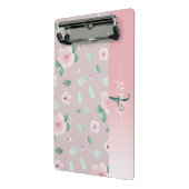 Mini Porte-bloc Fleurs de monogramme à l'aquarelle chic  (Angle2)