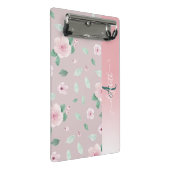 Mini Porte-bloc Fleurs de monogramme à l'aquarelle chic  (Incliné)