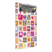 Mini Porte-bloc fleurs mignonnes, oiseaux, motif de carrés de (Incliné)