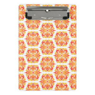 Mini Porte-bloc Fleurs orange, motif de fleurs, motif floral