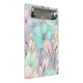 Mini Porte-bloc Fleurs pastel et Feuilles sur Arrière - plan viole (Incliné)