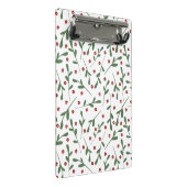 Mini Porte-bloc Fleurs rouges, motif feuille vert (Incliné)