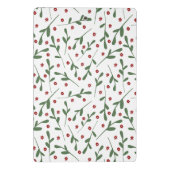 Mini Porte-bloc Fleurs rouges, motif feuille vert (Dos)