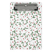 Mini Porte-bloc Fleurs rouges, motif feuille vert (Devant)