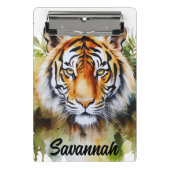 Mini Porte-bloc Fleurs Tiger Pastel Safari Aquarelle Savannah (Devant)