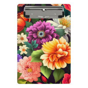 Mini Porte-bloc Fleurs vives et colorées
