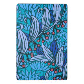 Mini Porte-bloc Floral bleu ancien Boho moderne (Dos)