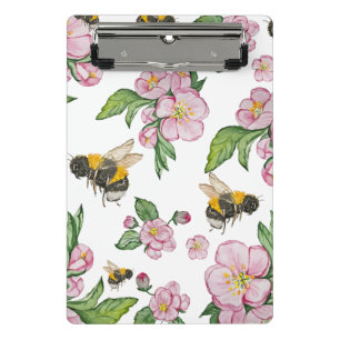 Mini Porte-bloc Flower pomverger avec abeilles aquarelle timon