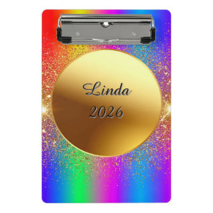 Mini Porte-bloc Fond dégradé coloré avec cercle doré