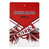 Mini Porte-bloc For a Cheerleader - Red, Black & White Mini Clipbo (Dos)