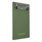 Mini Porte-bloc Forest Green Linen Texture Image Gold frame (Incliné)