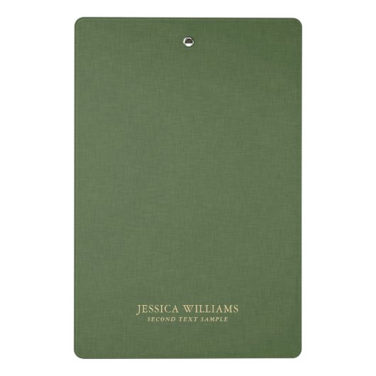 Mini Porte-bloc Forest Green Linen Texture Image Gold frame (Dos)